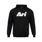 ARI ESSENTIAL HOODIE - BLACK/WHITE/BLACK