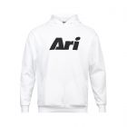 ARI ESSENTIAL HOODIE - WHITE/BLACK/WHITE