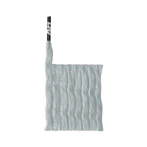 ARI TWIST SHOELACES - 5MM/125CM - SILVER/SILVER/BLACK