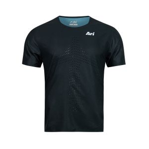 ARI CARBON ULTRALIGHT RUNNING TEE - BLACK/WHITE/BLACK