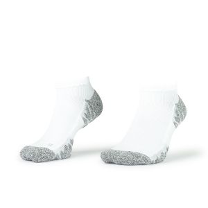ARI HYPER WAVE CUSHION RUNNING TAB SOCKS - WHITE/GREY/WHITE